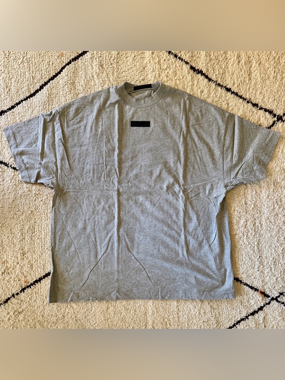 Essentials Fear of God Men’s Dark Heather Oatmeal T-Shirt Size L